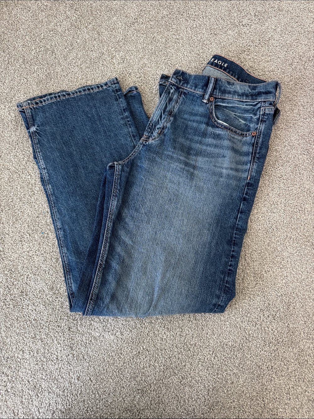 Abercrombie & Fitch Medium Blue wide leg 
Jeans